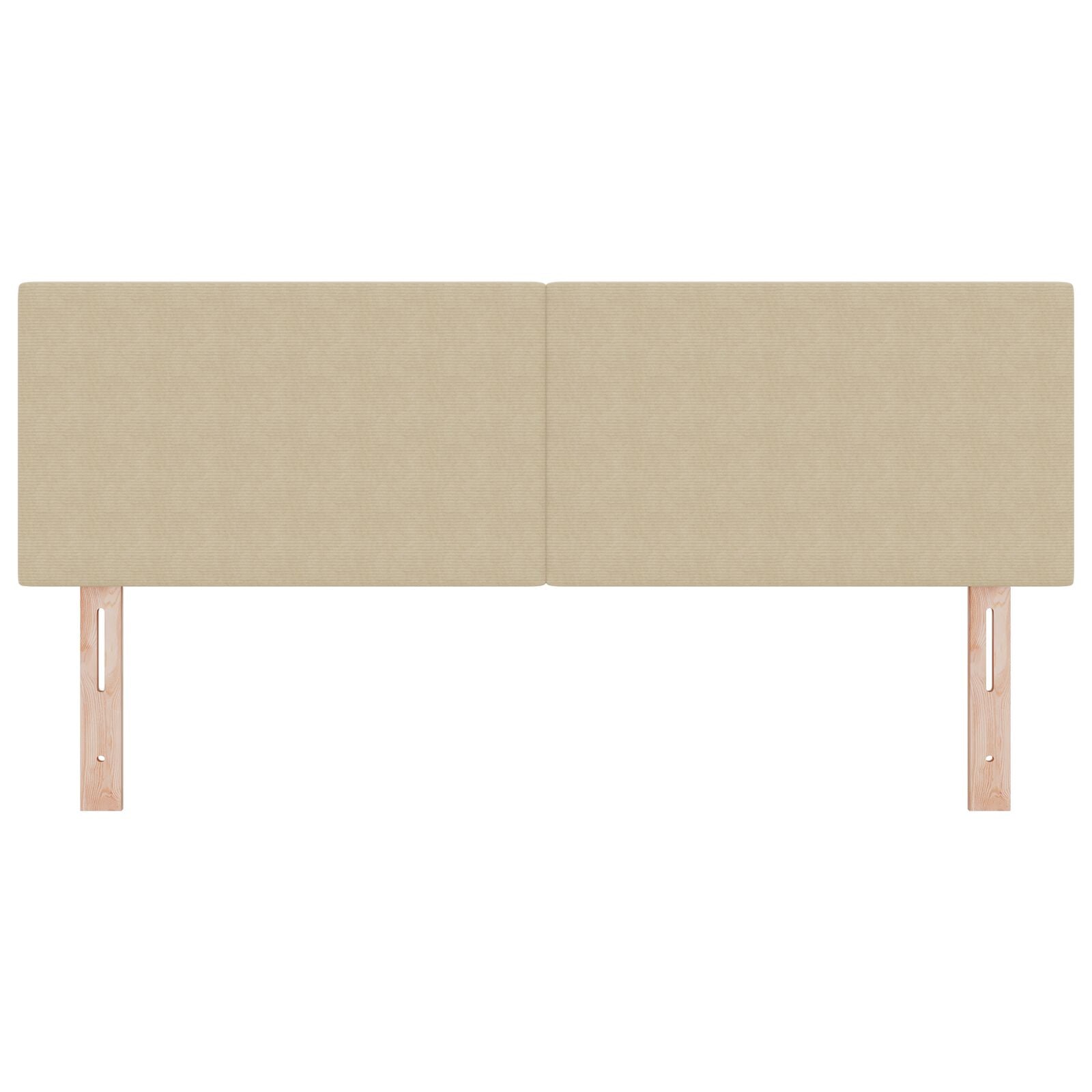 Hoofdbord Eenvoudig Ontwerp Corduroy Stof Lichtgroen grijs 140 cm Laag hoofdbord