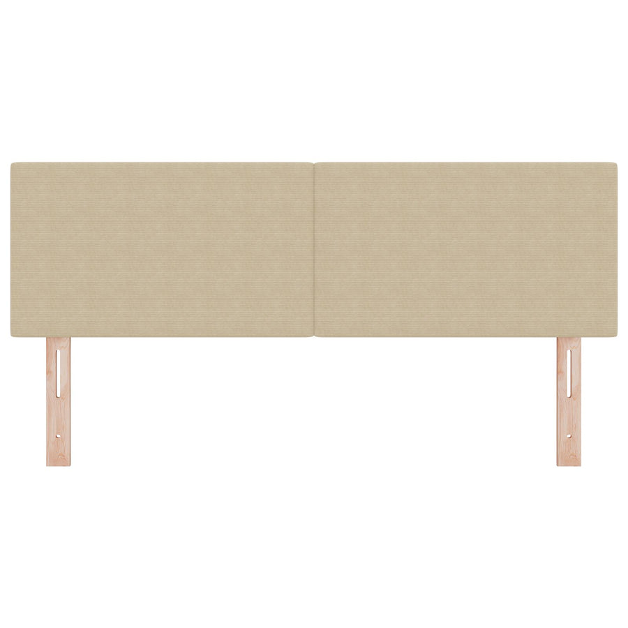 Hoofdbord Eenvoudig Ontwerp Corduroy Stof Lichtgroen grijs 140 cm Laag hoofdbord
