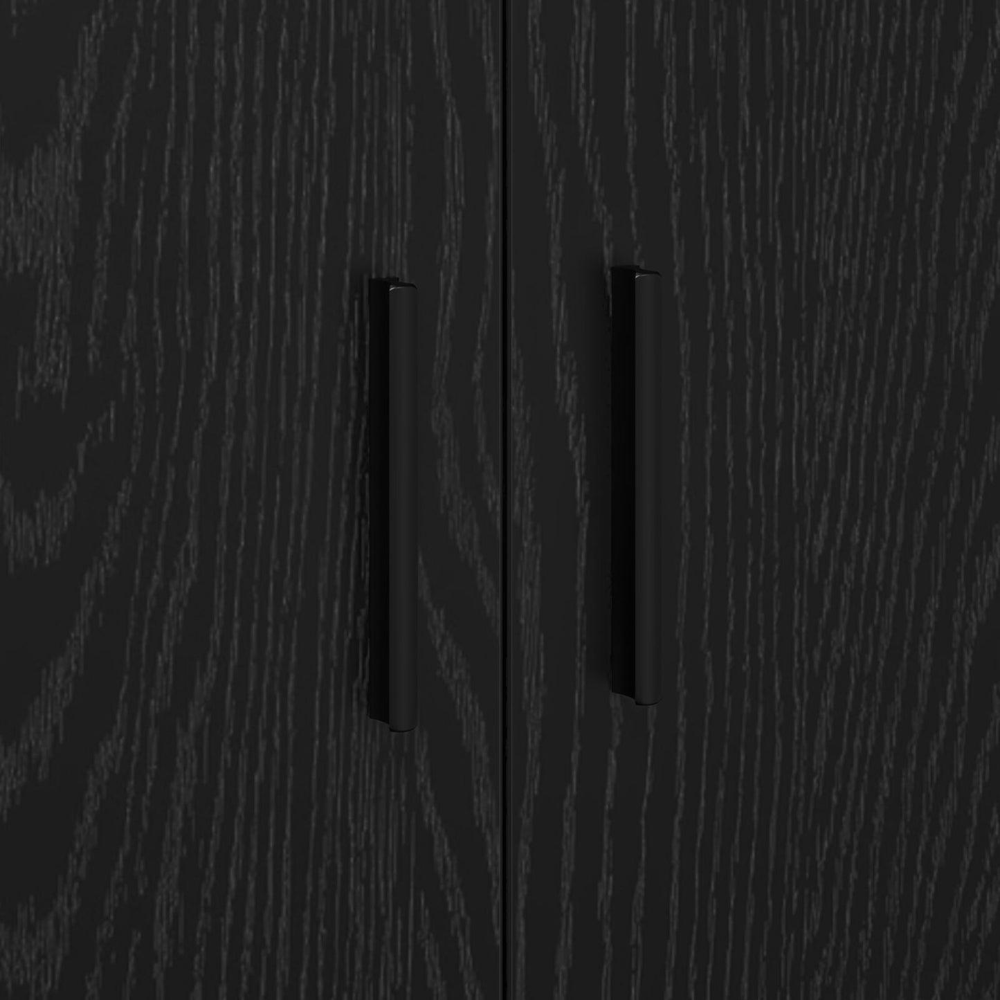 Opslagkast Zwart Van Gefabriceerd Hout Zwart eiken 118 x 41 x 40 cm