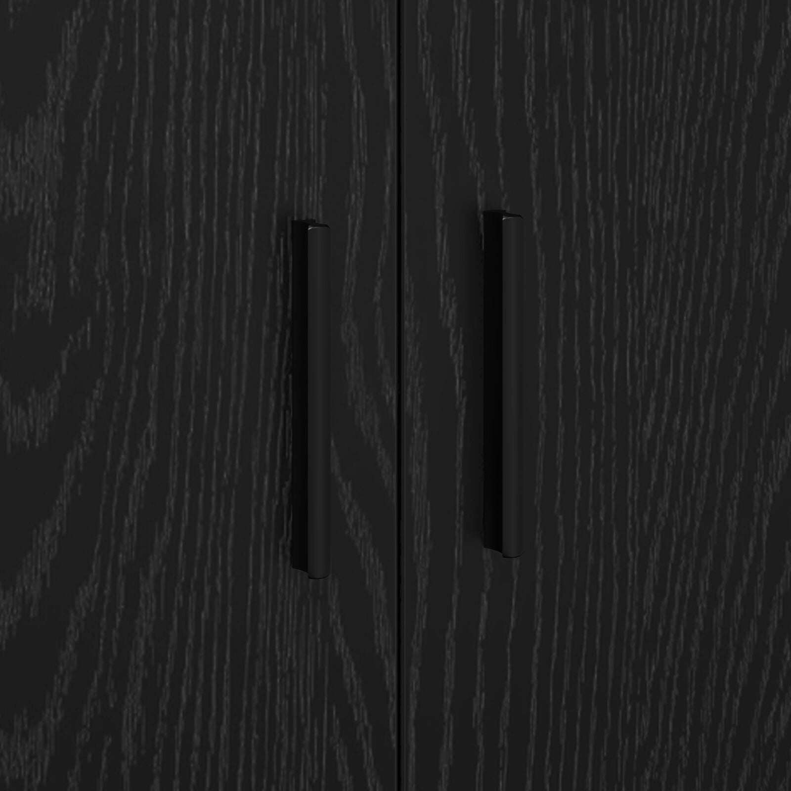 Opslagkast Zwart Van Gefabriceerd Hout Zwart eiken 118 x 41 x 40 cm