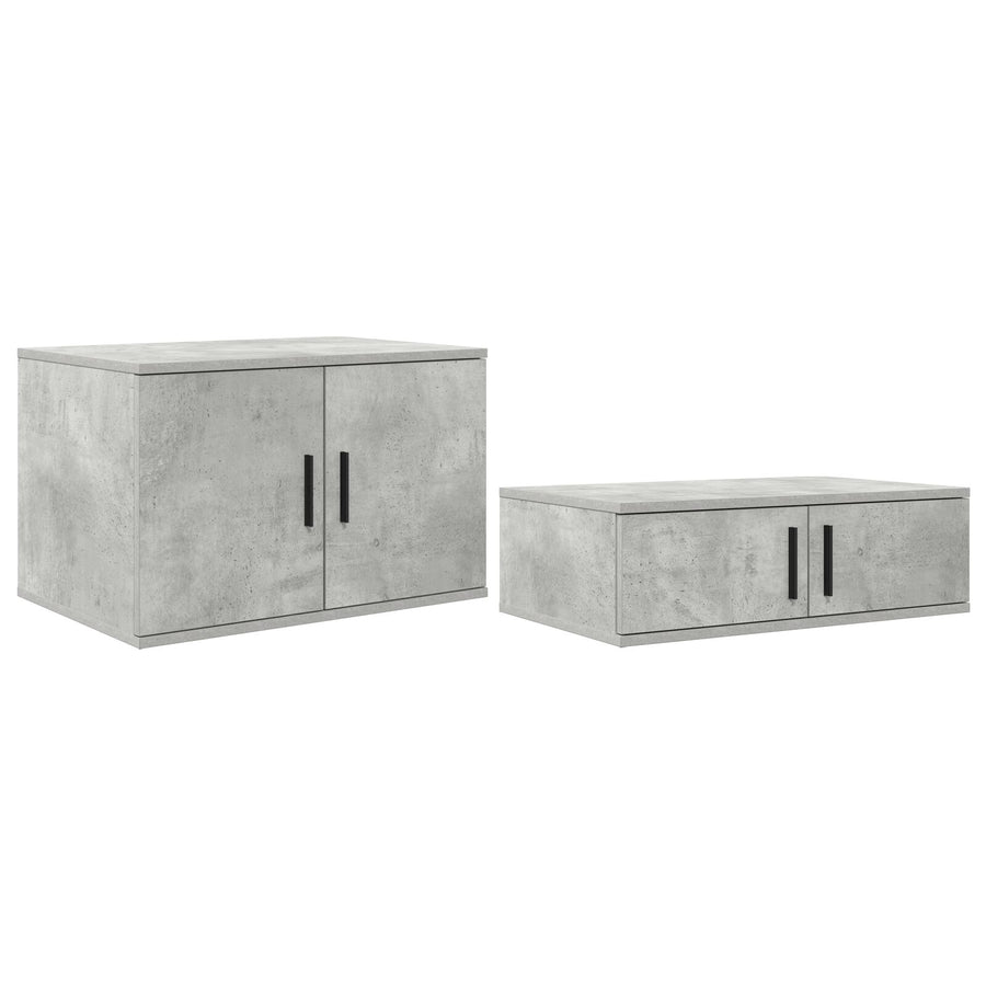 Opslagbed Beton Grijs Engineered Wood 75 X 190 Cm Opslagbedframe Artisanaal Eiken