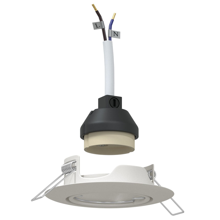 Lampen Set Van 12 Kunststof 9 Cm Inbouw Plafondlampen Wit