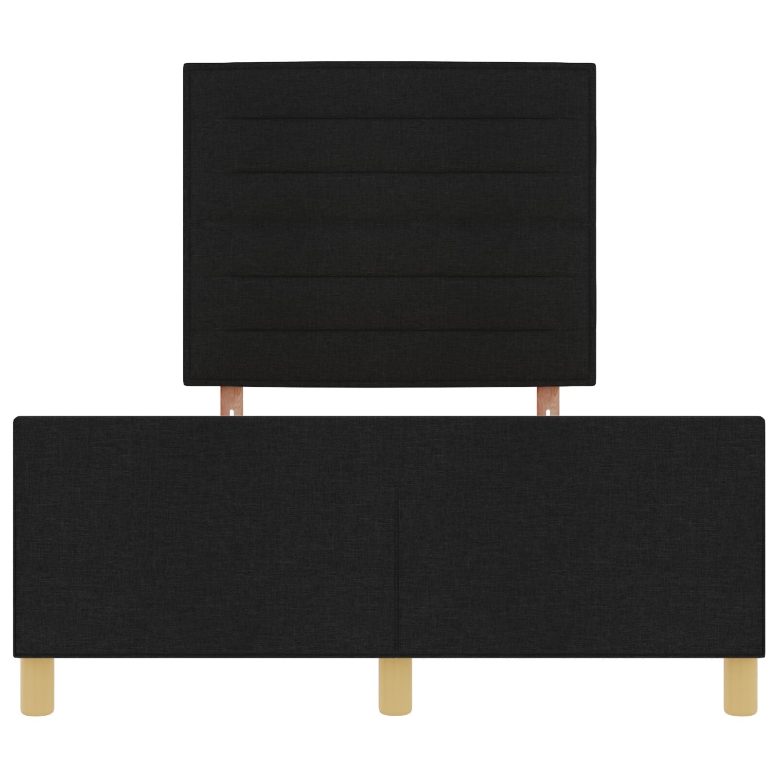 Zwarte Stof Bedframe 160X200 Cm Crème