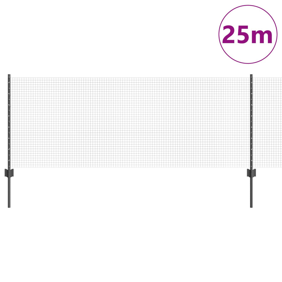 Gelaserd Draadhek Met 11 U-Palen Grijs 0.8X25 M Staal