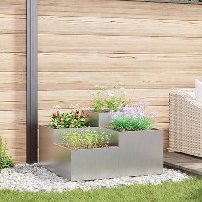Tuinplantbak Gegalvaniseerd staal 80 x 80 x 48 cm