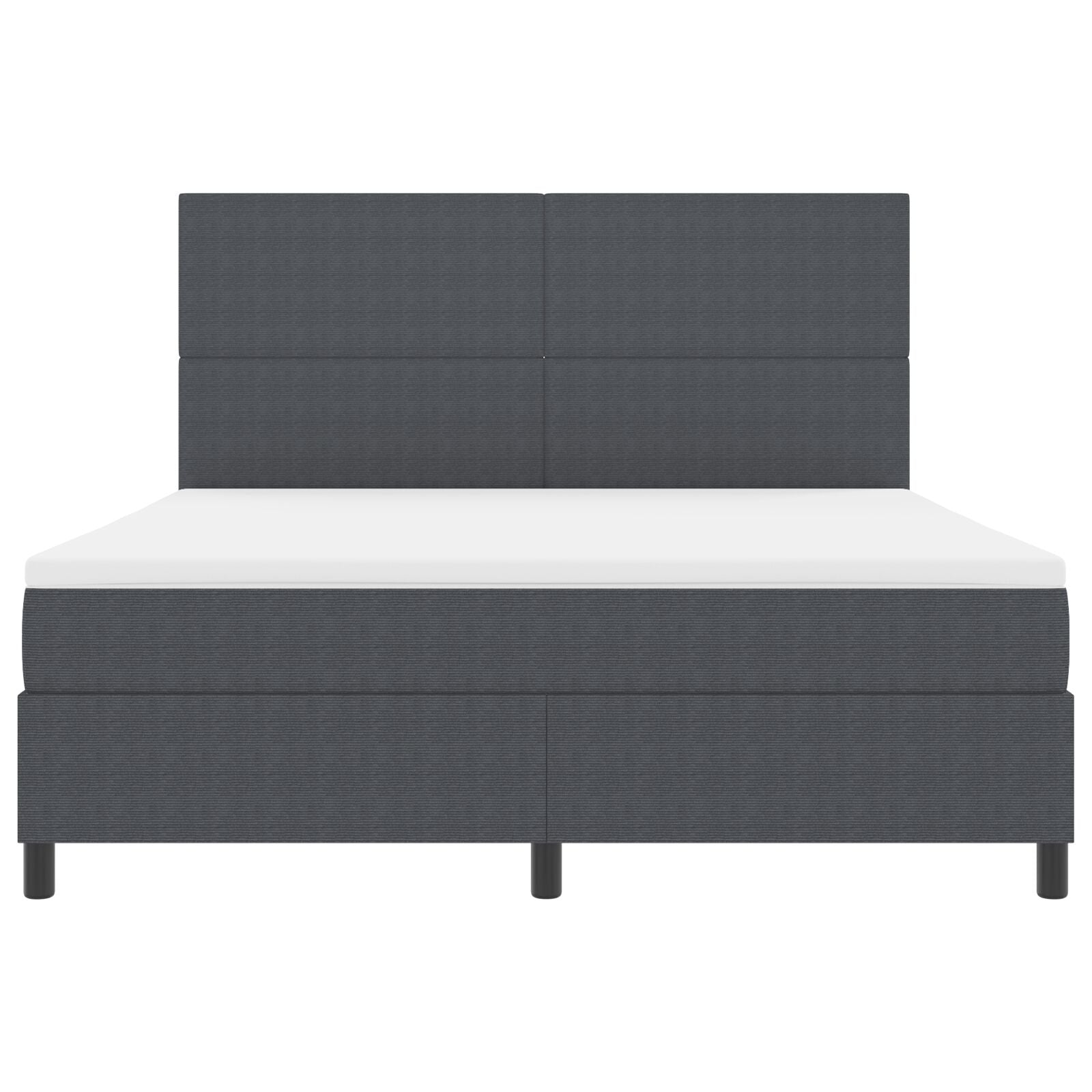 Boxspring Bed Met Matras Donkergrijs
