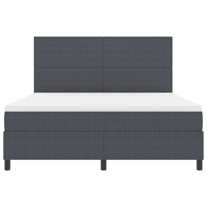 Boxspring Bed Met Matras Donkergrijs
