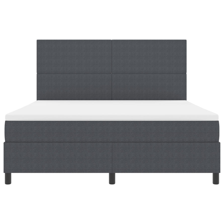 Boxspring Bed Met Matras Donkergrijs