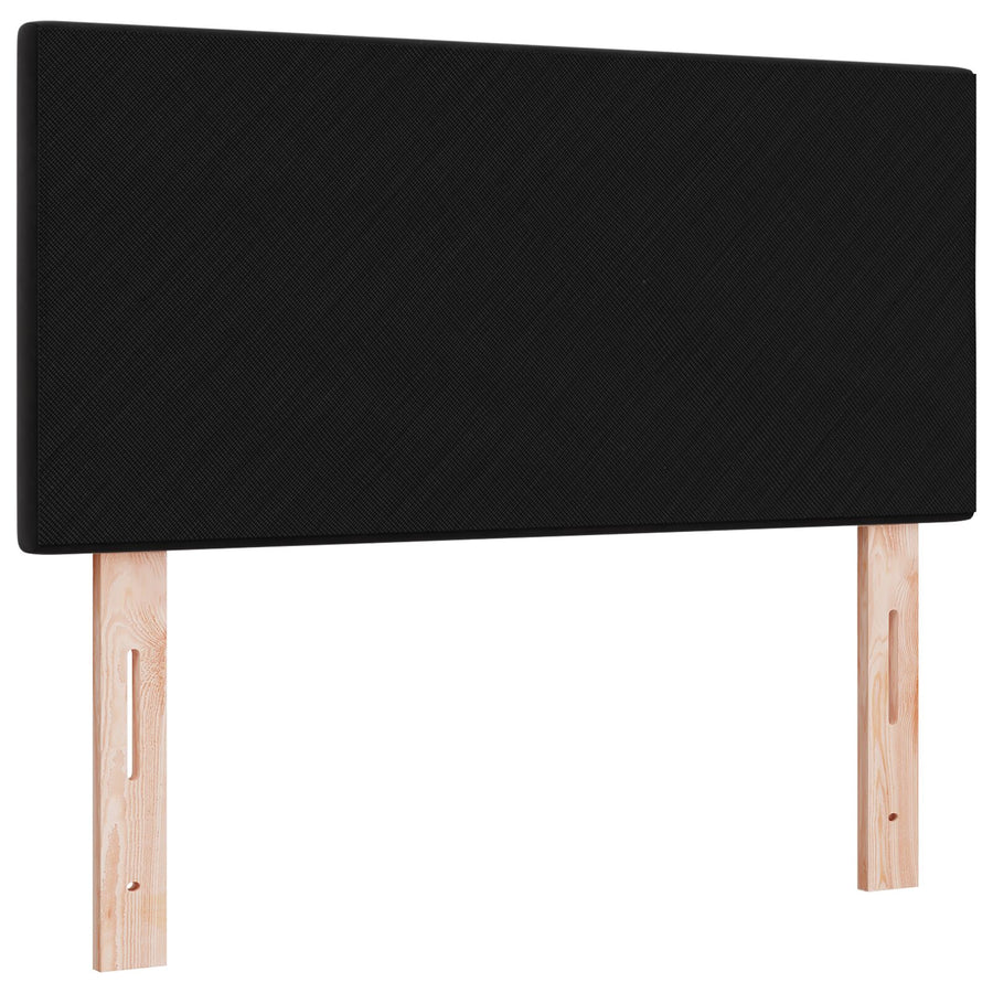 Hoofdbord Knopgeplooid Velvet Zwart 90 cm Laag hoofdbord