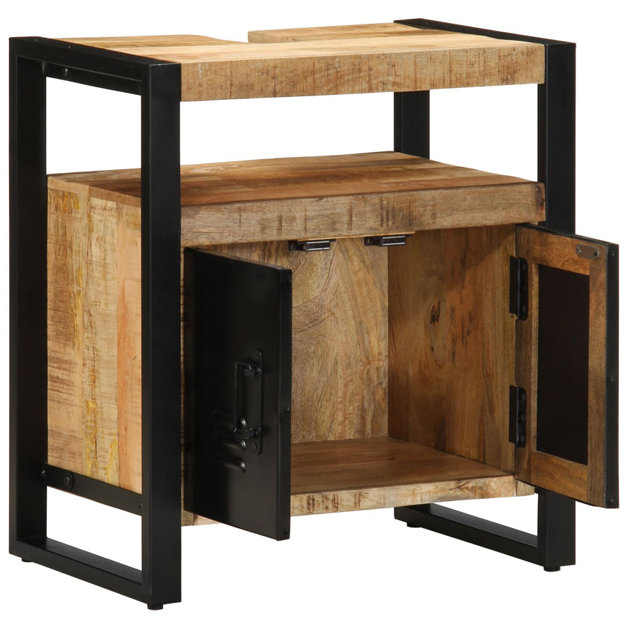 Badkast 55X35X60 Cm Massief Ruw Hout Massief ruw mangohout