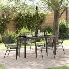Set Van 3 Zwart Pe Rattan, Gepoedercoat Staal