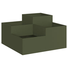 Tuin Plantenbak Olijf Groen Staal Olijfgroen 80 x 80 x 48 cm