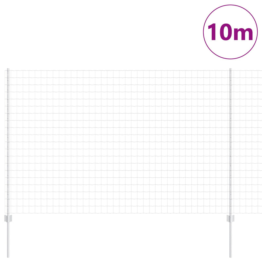 Tuinafscheidingsset Set Van 2 Gegalvaniseerd Staal 10 X 1,5 M