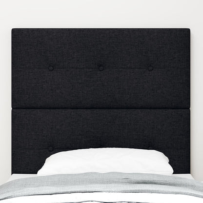 Hoofdbord Met Knopen Tufted Stof Zwart 90 cm Hoog hoofdbord