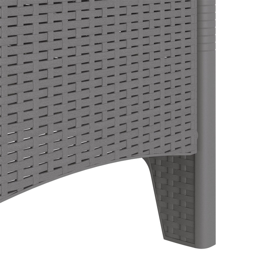 Tuinstoel Set Van 4 Kunststof, Polyester Standaard Lichtgrijs Lichtgrijs