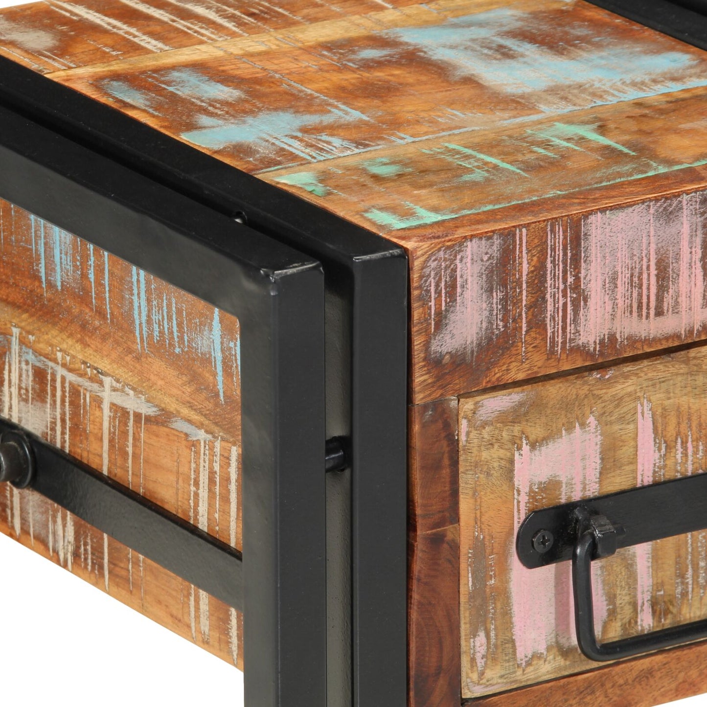 Nachtkasten 2 Stuks 40X40X40 Cm 30 x 30 x 40 cm Massief gerecycled hout