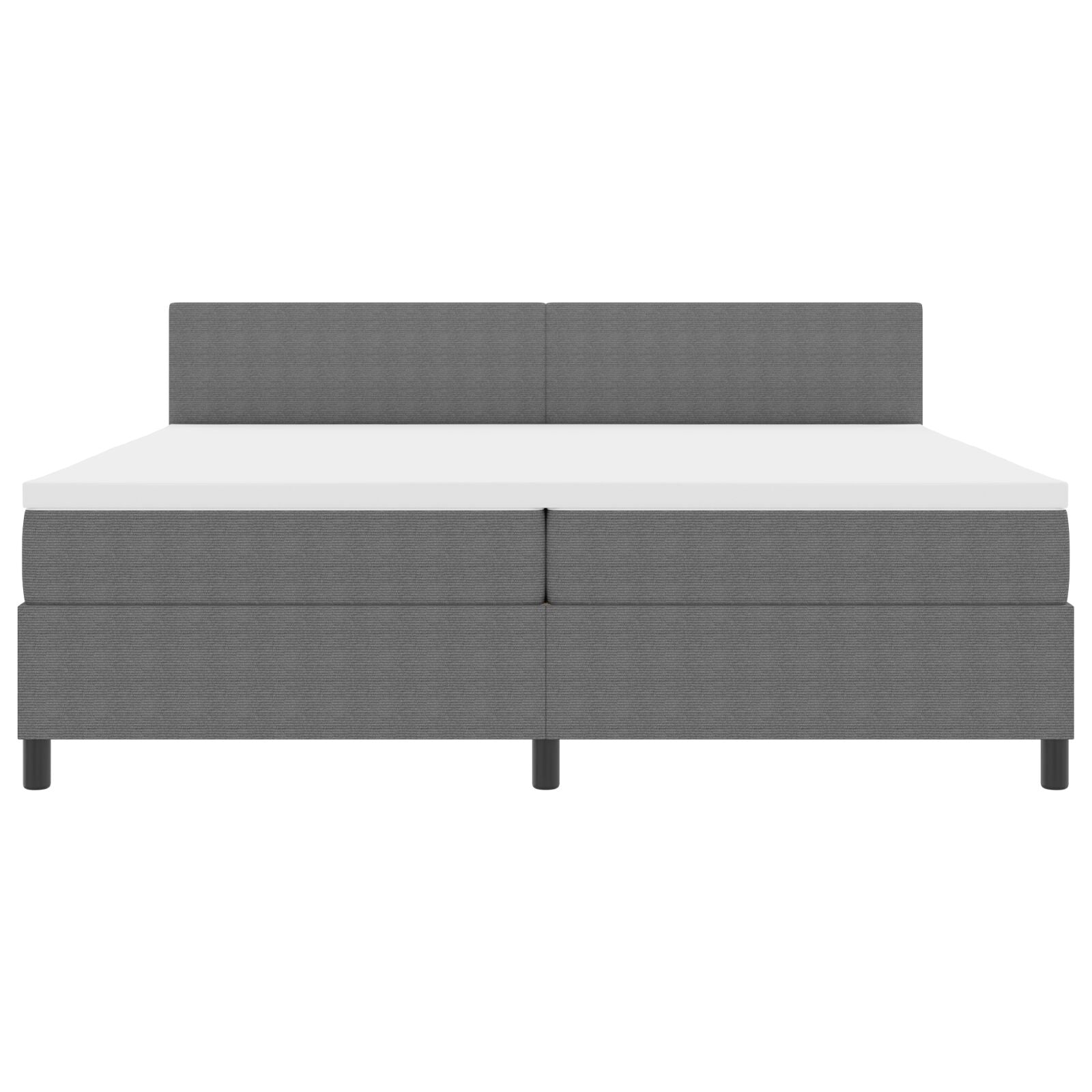 Boxspringbed Met Matras Lichtgrijs 200X200 Cm Corduroy Stof
