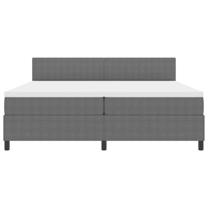 Boxspringbed Met Matras Lichtgrijs 200X200 Cm Corduroy Stof
