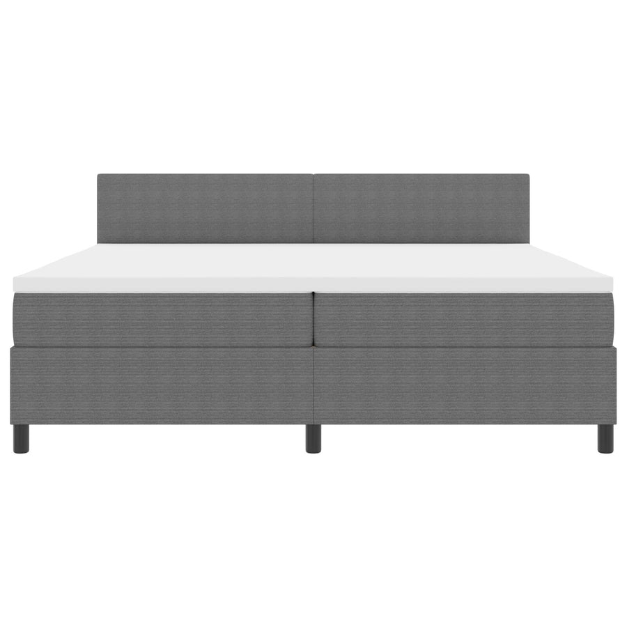 Boxspringbed Met Matras Lichtgrijs 200X200 Cm Corduroy Stof