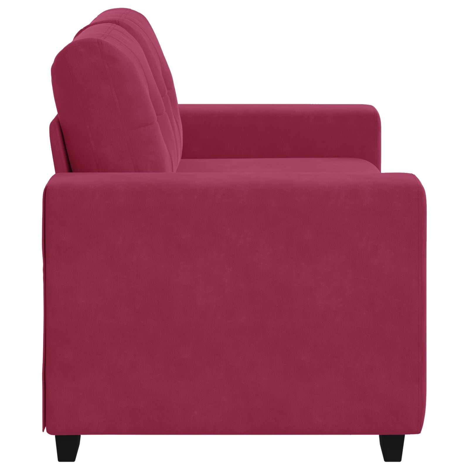 Loveseat Bank Fluweel Fluwelen Wijnrood 120 cm