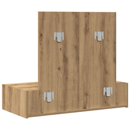 Wandkaptafel 83 x 40 x 70 cm Ambachtelijk eiken zonder LED