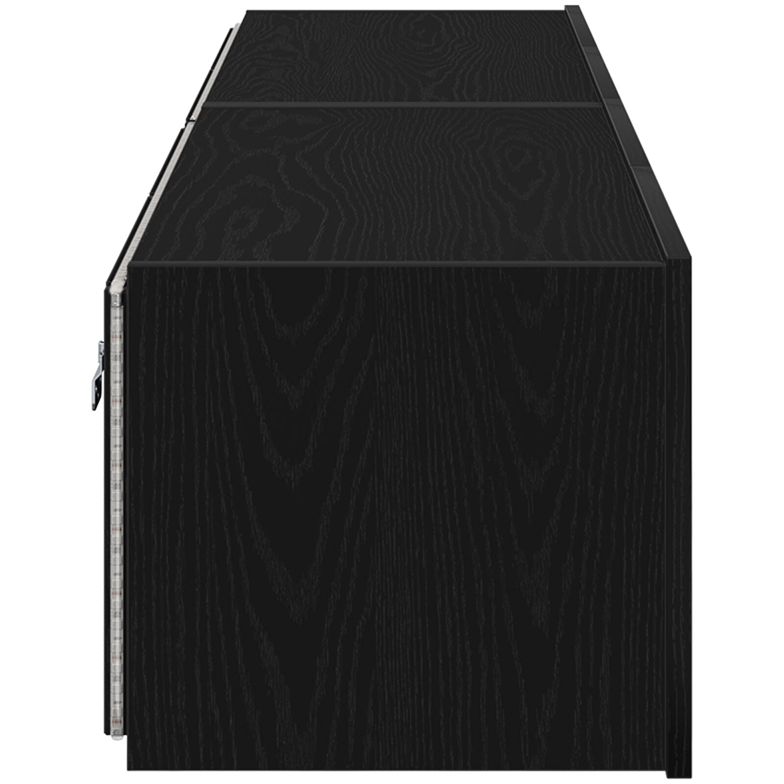 Tv Wandkasten Met Led-Verlichting 2 Stuks Zwart Eiken 80X35X31 Cm
