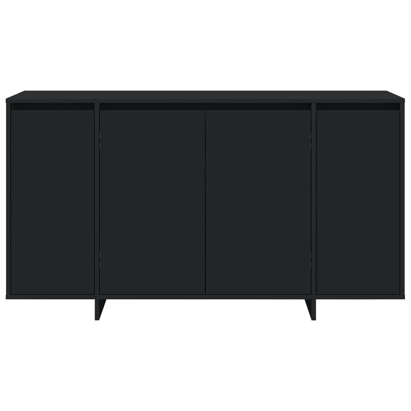 Zwarte Dressoir Zwart Geengineerd Hout 135 X 41 X 75 Cm