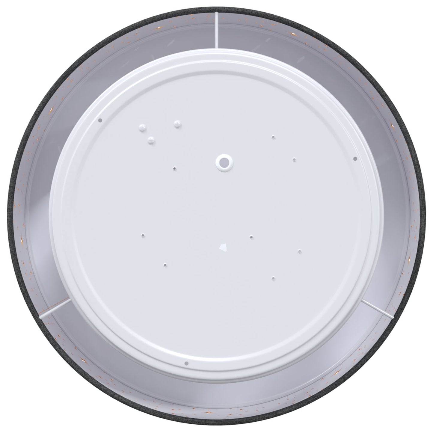 Plafondlampen Met Sterrenlampenkap Ø 30 Cm Stof E27 Ø30 x 13.5 cm Zwart met sterren lampenkap