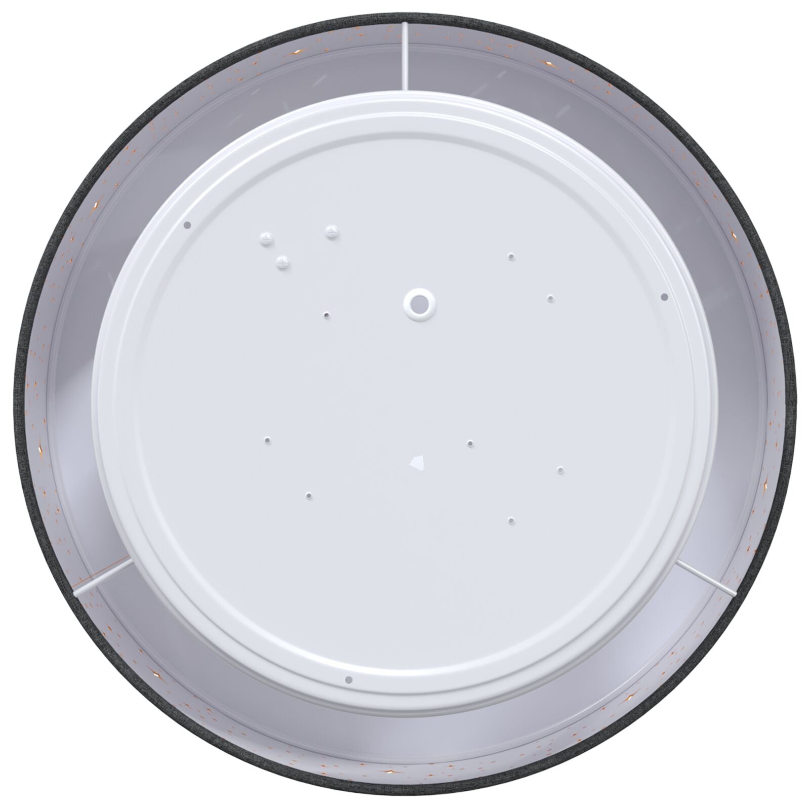 Plafondlampen Met Sterrenlampenkap Ø 30 Cm Stof E27 Ø30 x 13.5 cm Zwart met sterren lampenkap