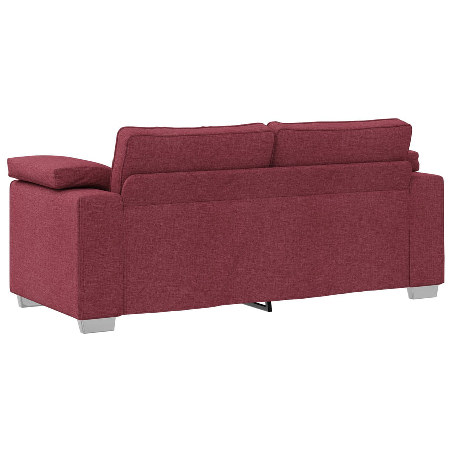 Bank Stof, Hout Regulier Bank Rechthoekig Modern Wind Rood 140 cm