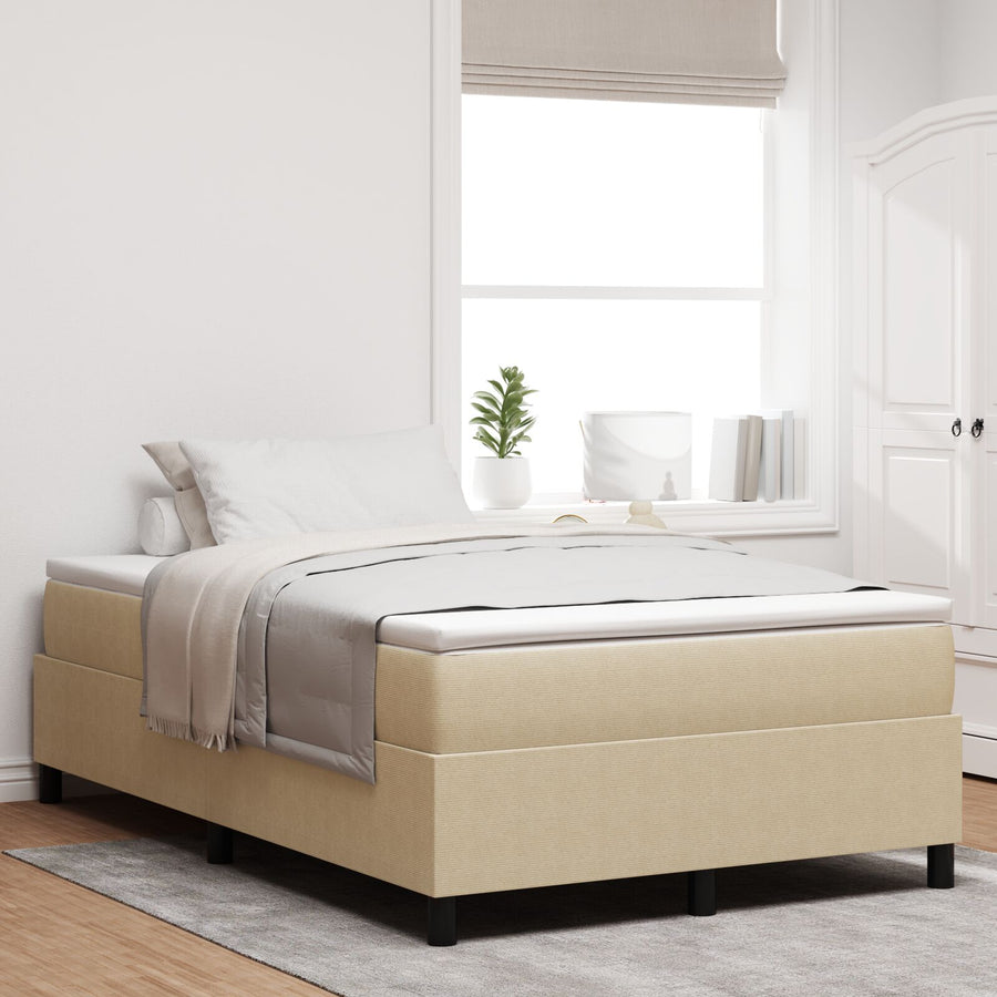 Boxspring Bed Met Matras Lichtgroen Grijs Klein Tweepersoons Corduroy Stof