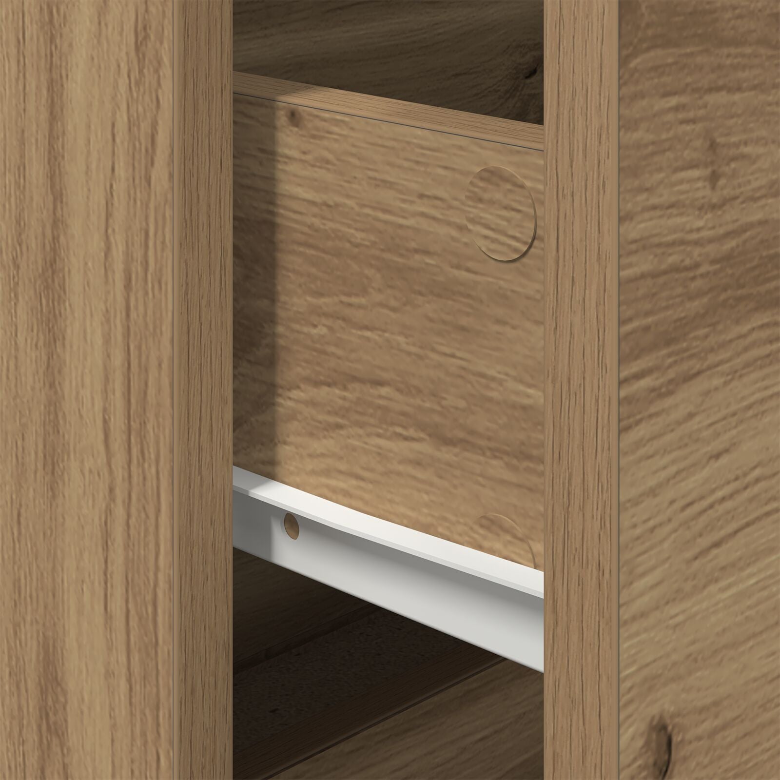 Bedside Cabinets Met Led Lichten Wandgemonteerd 2 Stuks Artisan Eiken Ambachtelijk eiken