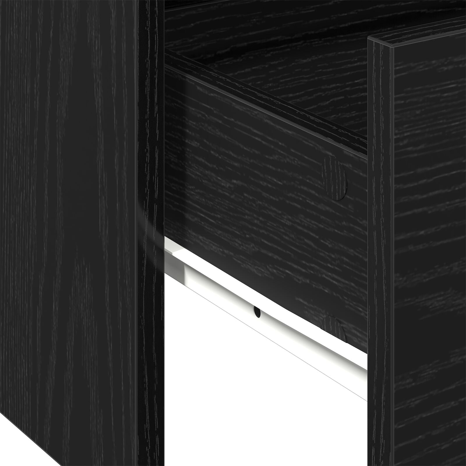 Zwarte Eikenhouten Salontafel 102X55X43.5 Cm Gemaakt Van Engineered Wood