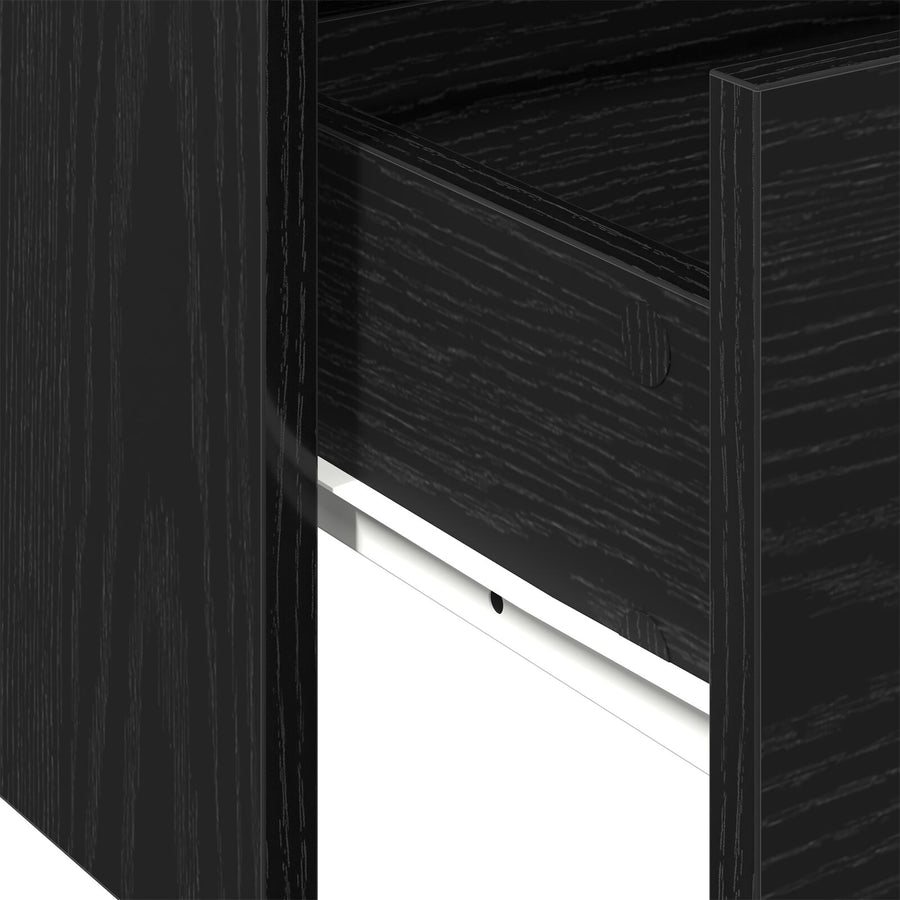 Zwarte Eikenhouten Salontafel 102X55X43.5 Cm Gemaakt Van Engineered Wood