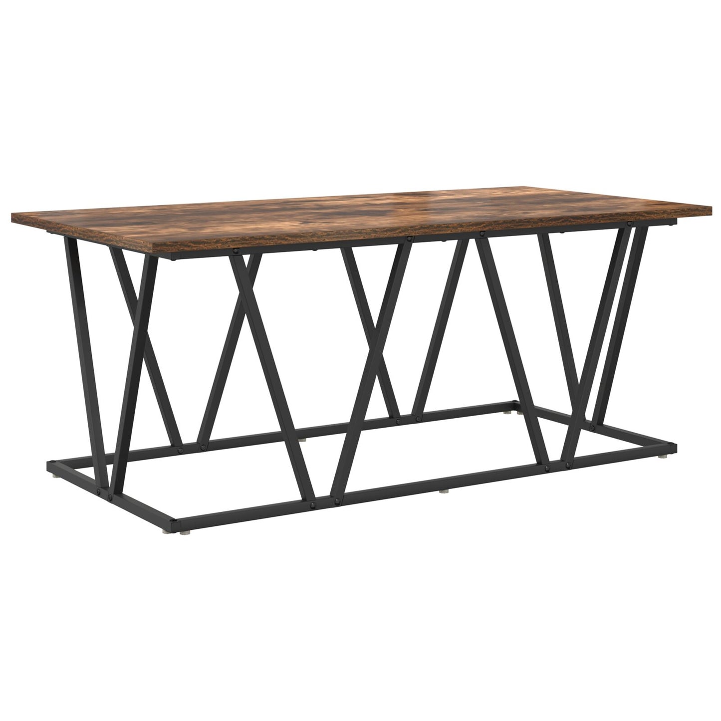 Salontafel Rookeiken 100X50X40 Cm Hout En Metaal Gerookt eiken