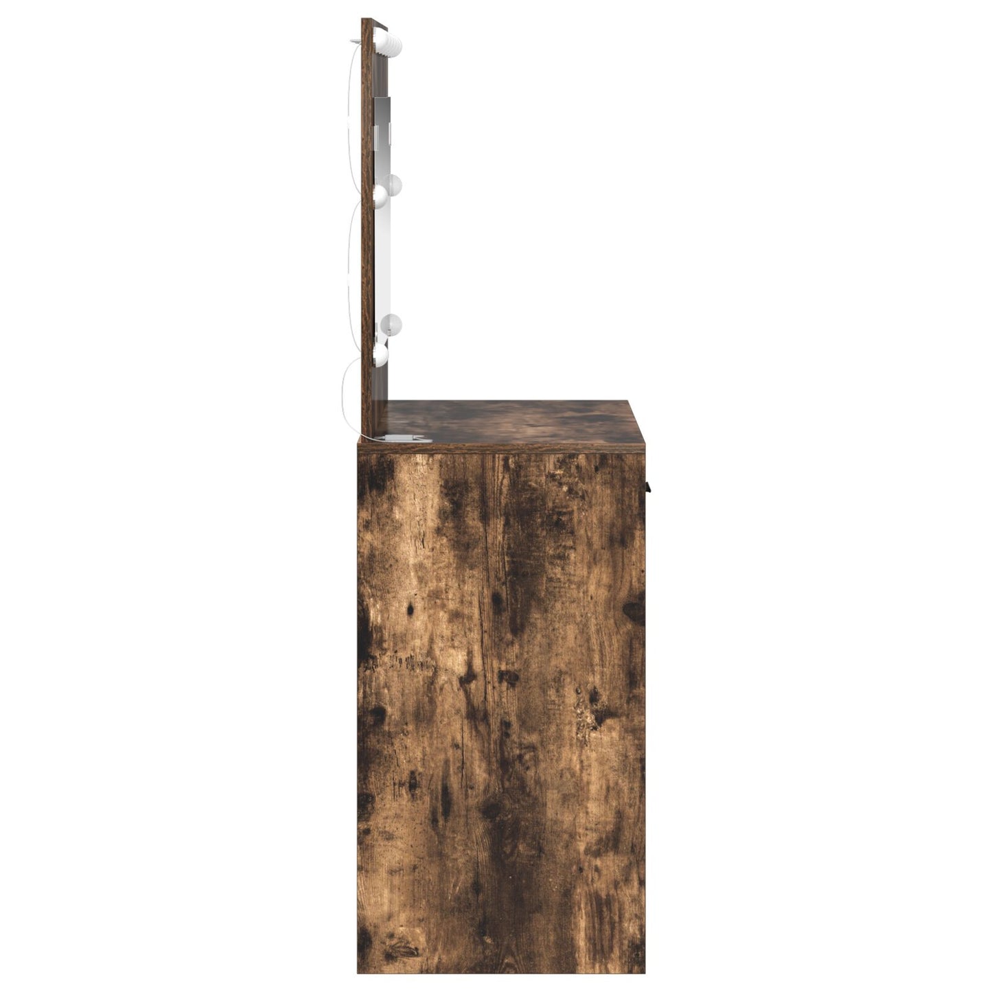 Dressing Table Met Led Lichten Gerookt Eiken 78.5 x 41 x 135 cm