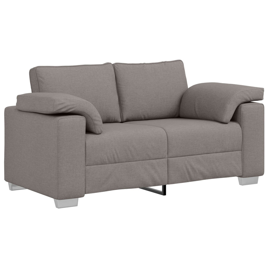 2-Delige Bankset Met Kussens Taupe Stof