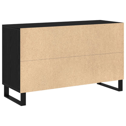 Dressoir Zwart Eiken 100X36X60 Cm Geengineerd Hout