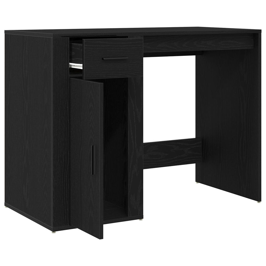Bureau Zwart Eiken 100X49X75 Cm Geengineerd Hout