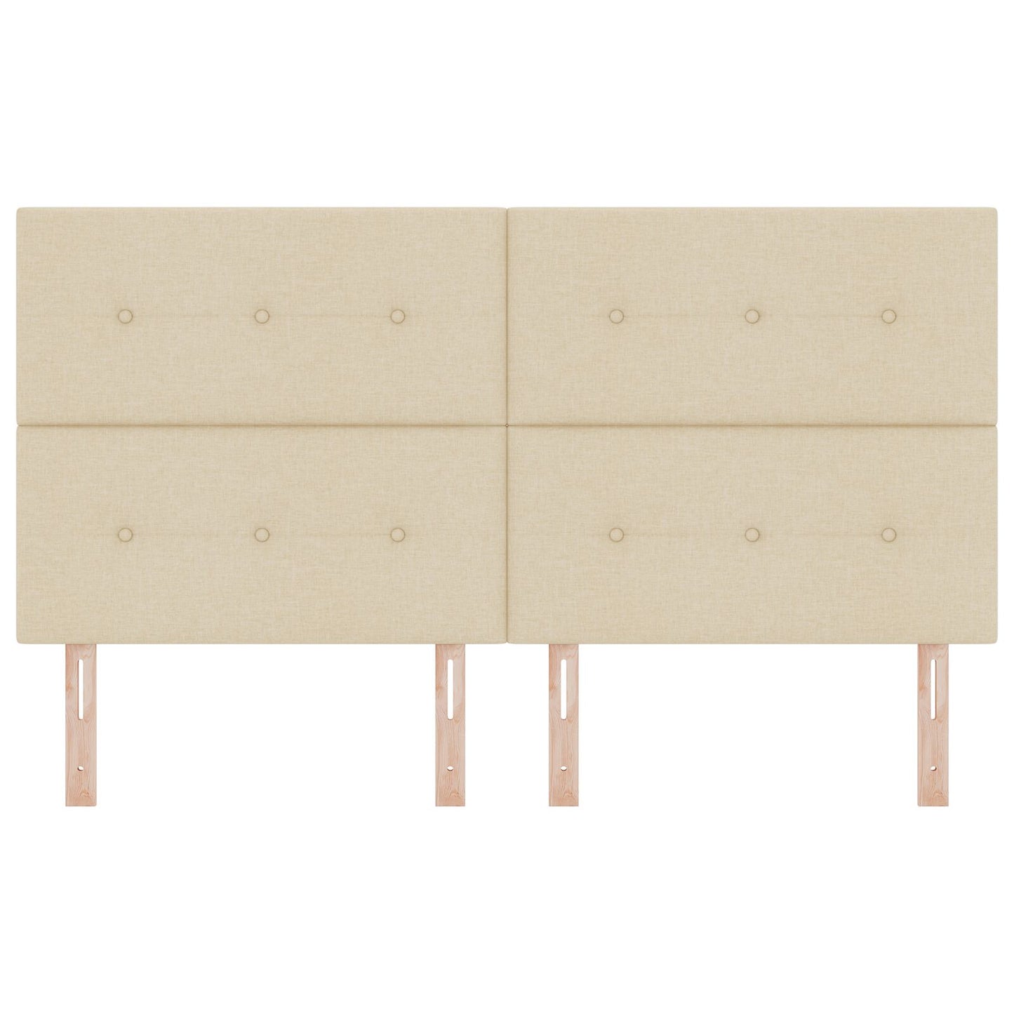 Hoofdbord Knopgeplooid Stof Crème 180 cm Hoog hoofdbord