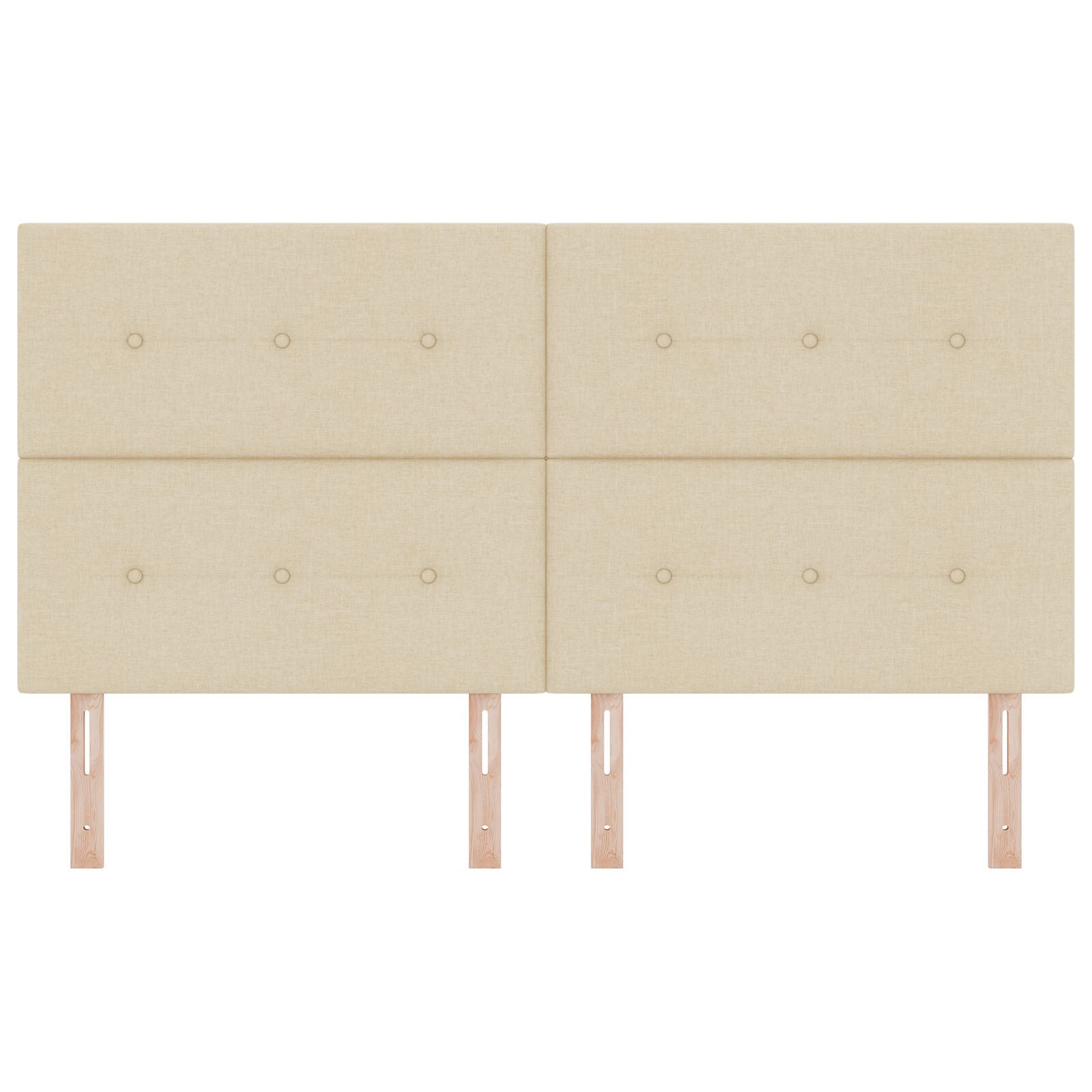Hoofdbord Knopgeplooid Stof Crème 180 cm Hoog hoofdbord
