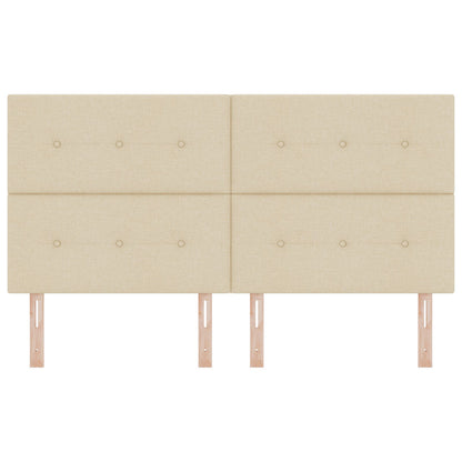 Hoofdbord Knopgeplooid Stof Crème 180 cm Hoog hoofdbord