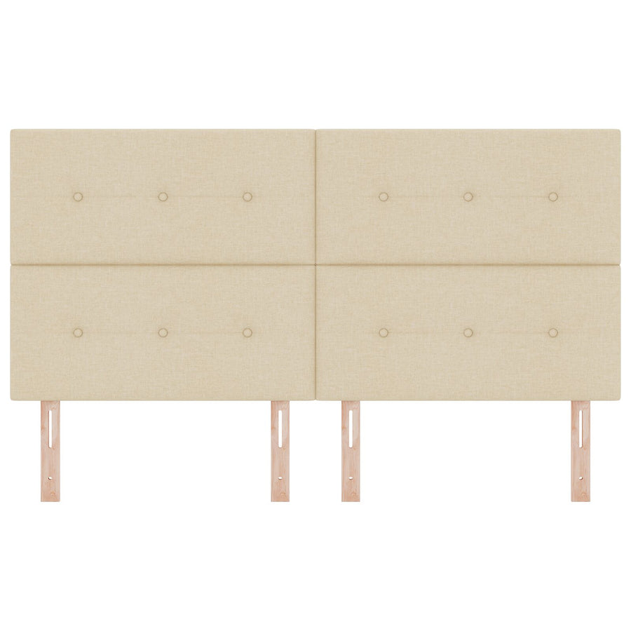 Hoofdbord Knopgeplooid Stof Crème 180 cm Hoog hoofdbord