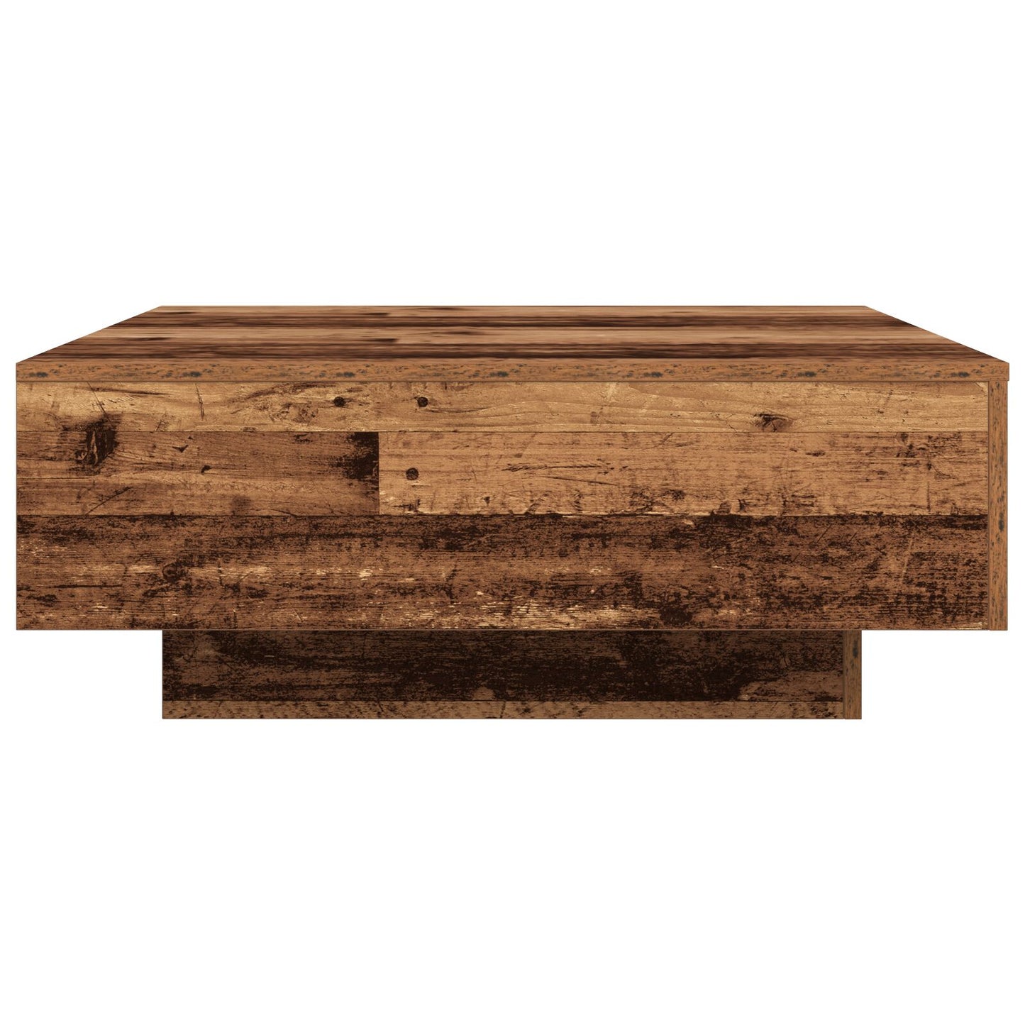 Salontafel Met Led-Verlichting Oud Hout 80X80X31 Cm