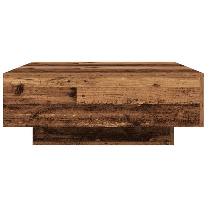 Salontafel Met Led-Verlichting Oud Hout 80X80X31 Cm