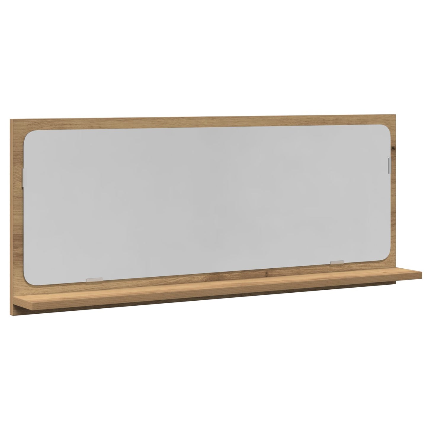 Badkamerspiegel Ambachtelijk Eikenhout 90X10,5X37 Cm Behandeld Hout