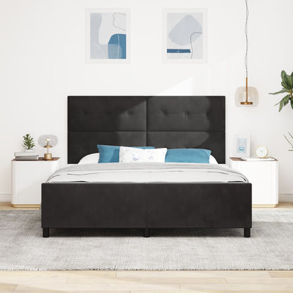 Zwarte Fluwelen Bedframe 180X200 Cm Crème
