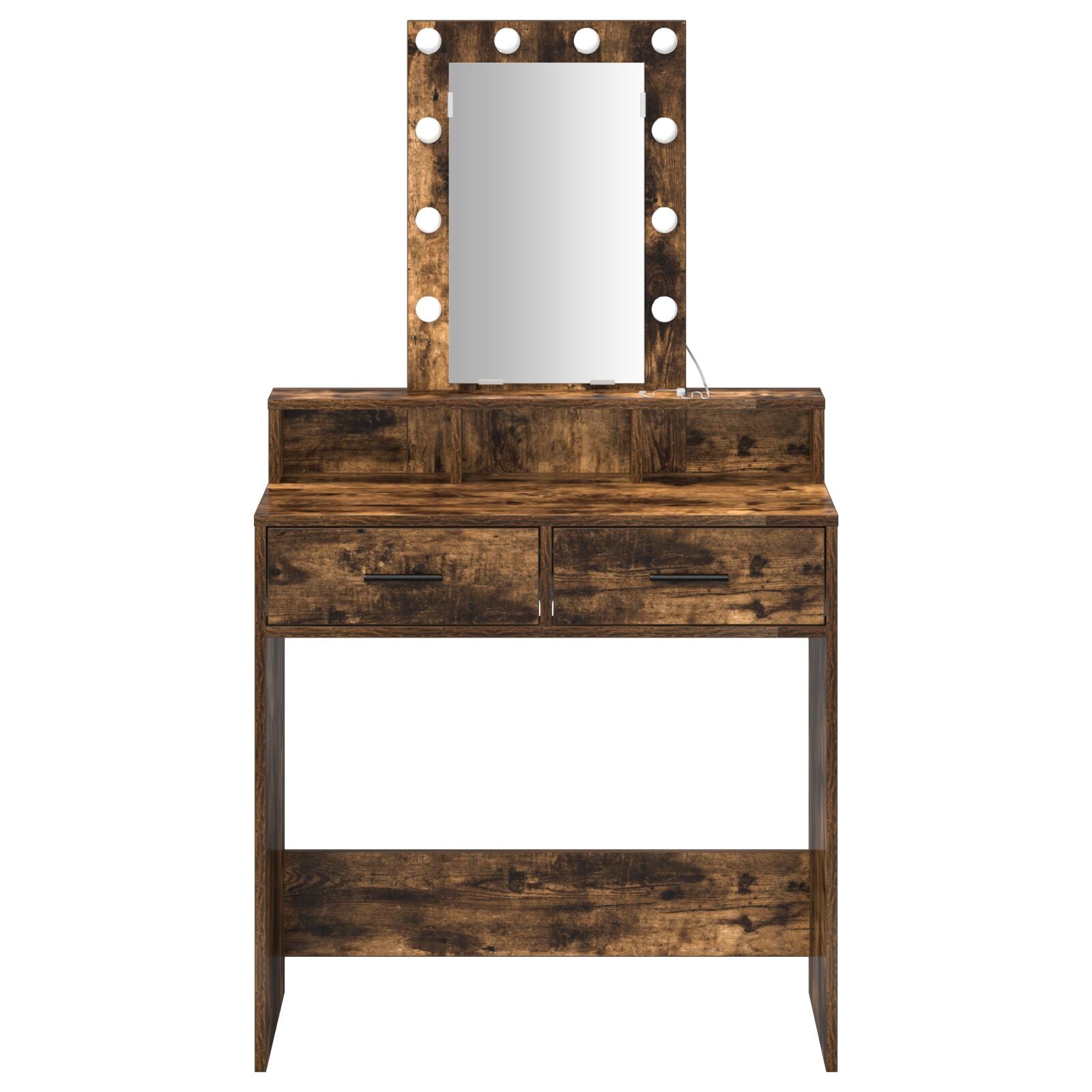 Kaptafel Met Led Verlichting - Gerookt Eiken Gerookte eiken 79 x 41 x 140 cm