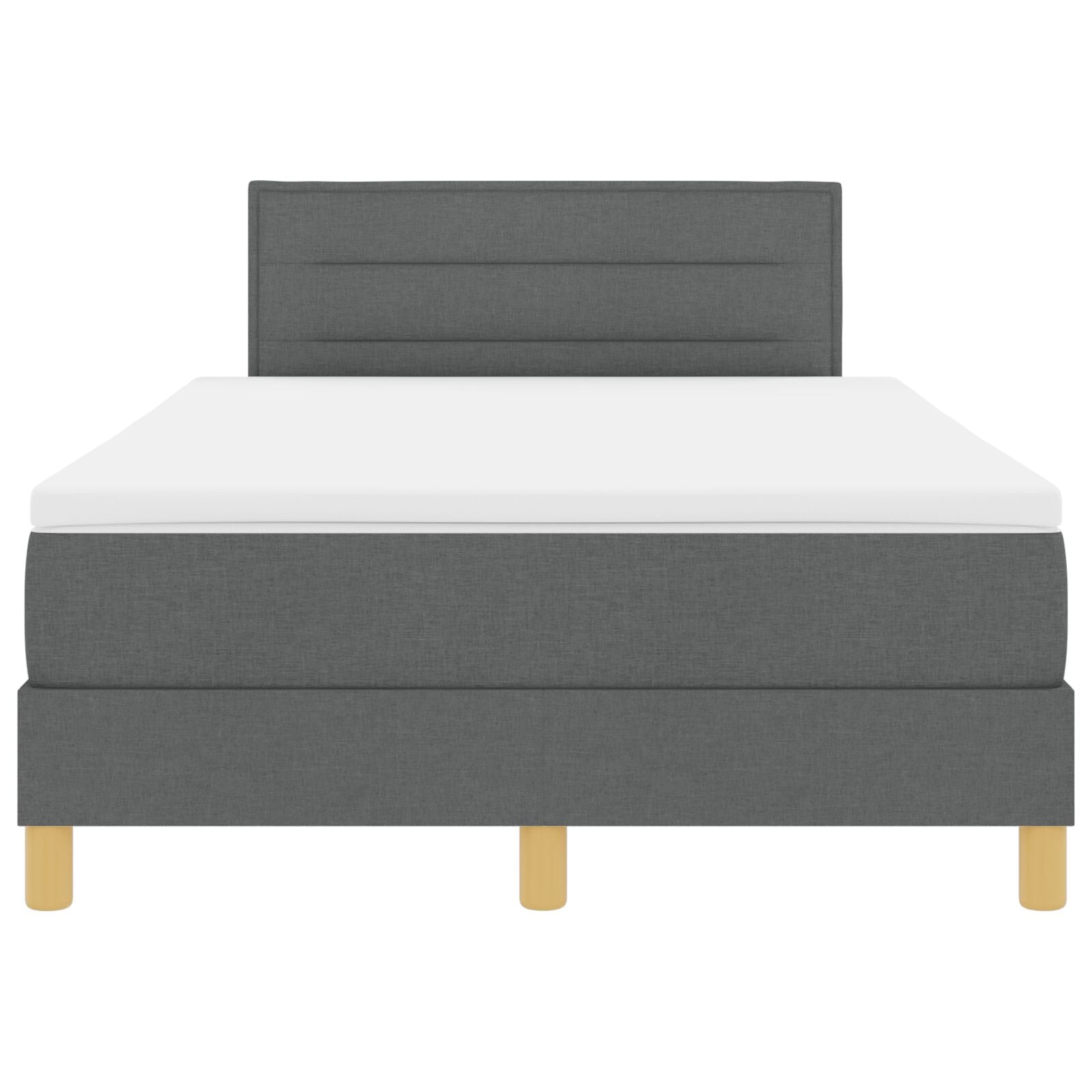 Donkergrijs Boxspringbed Met Matras 120X190 Cm Blauw