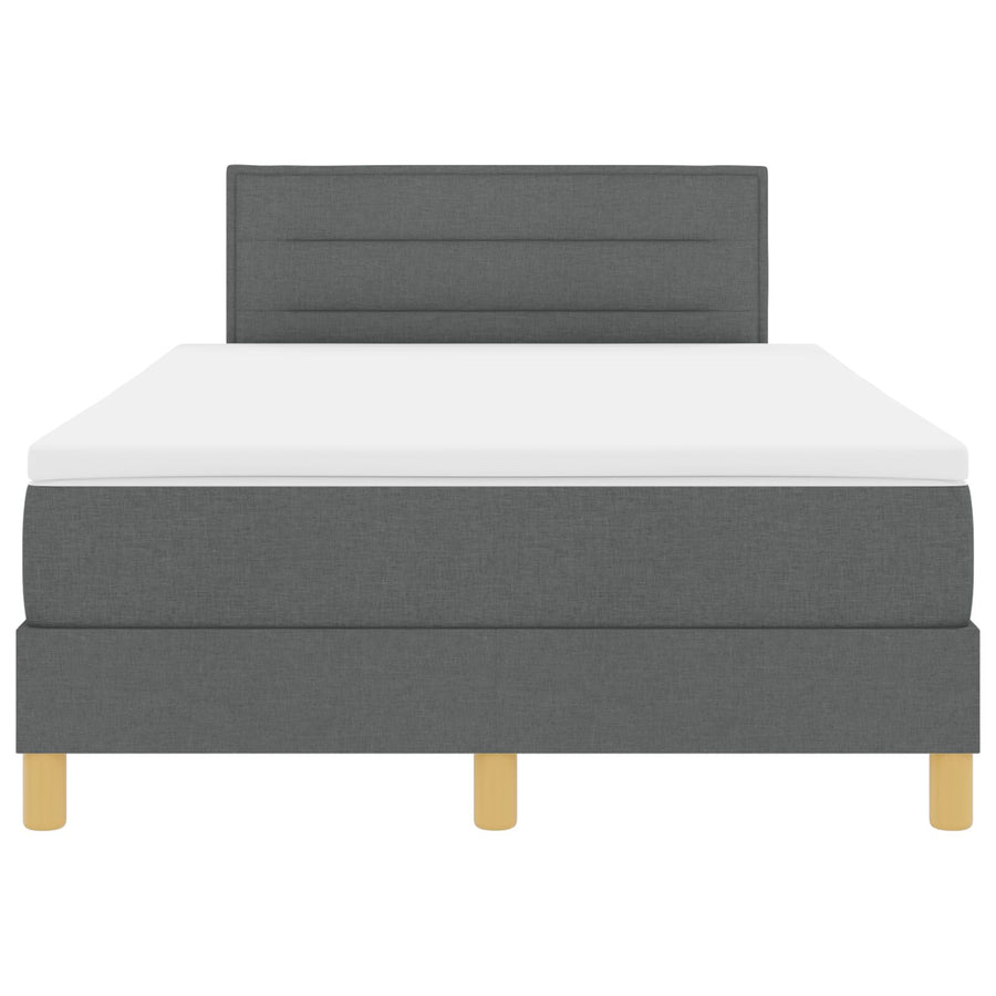 Donkergrijs Boxspringbed Met Matras 120X190 Cm Blauw